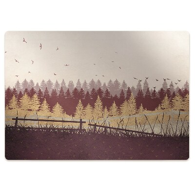 Podložka pod stoličku na podlahu Jesenný les