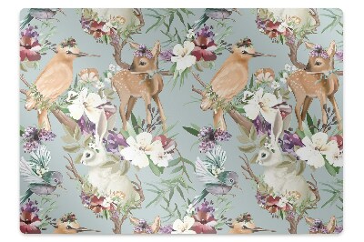 Podložka pod stoličku na kolieskach Lesné zvieratá