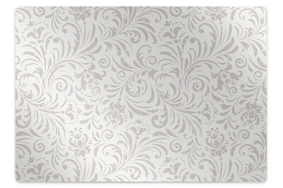 Podložka pod stoličku na podlahu Kvetinový ornamentálny vzor s vírivkami,