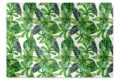 Podložka pod stoličku na kolieskach Listový vzor