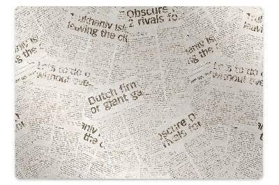 Podložka pod stoličku na podlahu Noviny vo vintage štýle