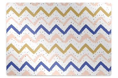 Podložka pod stoličku na kolieskach Maľované cikcaky