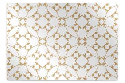 Podložka pod stoličku na kolieskach Geometrický arabeskný hviezdicový vzor,