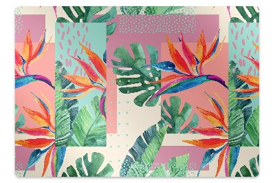 Ochranná podložka pod stoličku Tropická mozaika