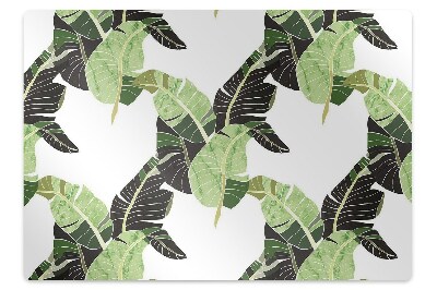 Podložka pod stoličku na kolieskach Tropické listy banánovníka,