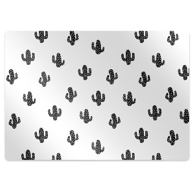 Ochranná podložka pod stoličku Vzor kaktusov