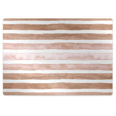 Podložka pod stoličku na podlahu Hnedé pruhy