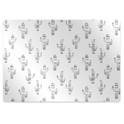 Podložka pod stoličku Čiernobiele kaktusy