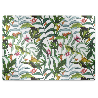 Podložka pod stoličku na podlahu Tropická flóra