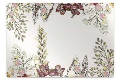 Podložka pod stoličku na podlahu Kvetinová lúka s jemnými kvetmi,