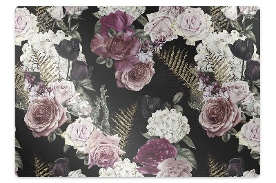 Podložka pod stoličku na kolieskach Romantické kvety