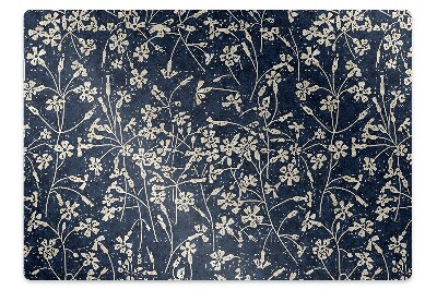 Podložka pod stoličku Kvetinový vzor s jemnými vetvičkami,