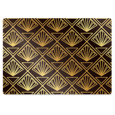 Ochranná podložka pod stoličku Art Deco geometrický vejár,