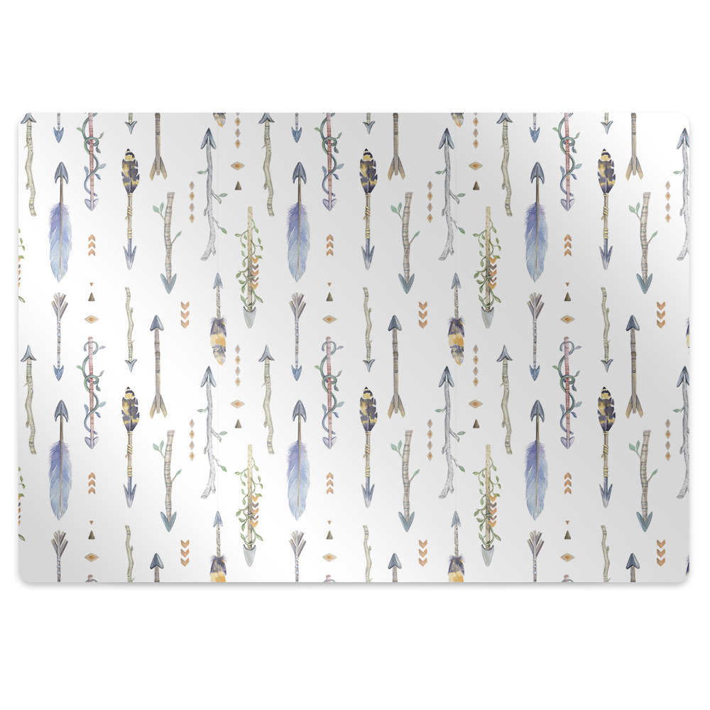 Podložka pod stoličku na podlahu Boho šípky