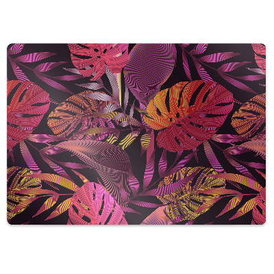 Podložka pod stoličku na kolieskach Fialová džungľa