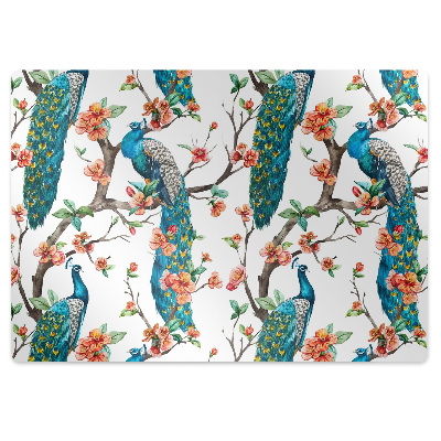 Podložka pod stoličku Farebný páv