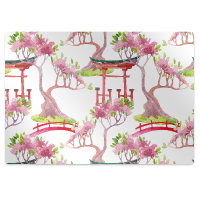 Podložka pod stoličku na podlahu Japonské motívy