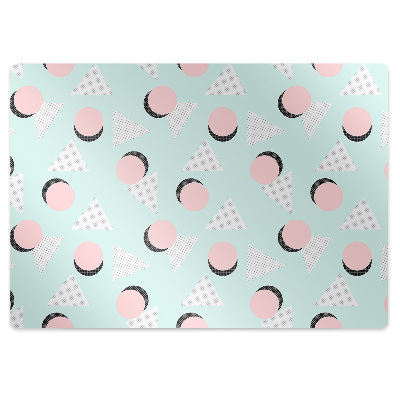 Ochranná podložka pod stoličku Kruhy a trojuholníky