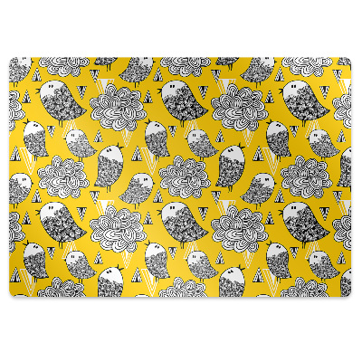 Podložka pod stoličku na podlahu Čmárané vtáky