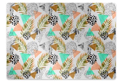Ochranná podložka pod stoličku Bodky a listy