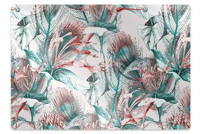 Podložka pod stoličku na podlahu Tropická kresba