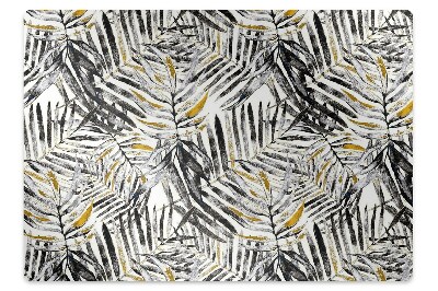 Ochranná podložka pod stoličku Abstraktné tropické listy s akcentom,