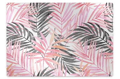 Podložka pod stoličku na podlahu Tropické pastelové palmové listy,