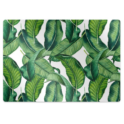 Podložka pod stoličku na kolieskach Zelené veľké listy