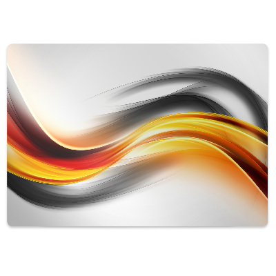 Ochranná podložka pod stoličku Abstrakcia oranžová