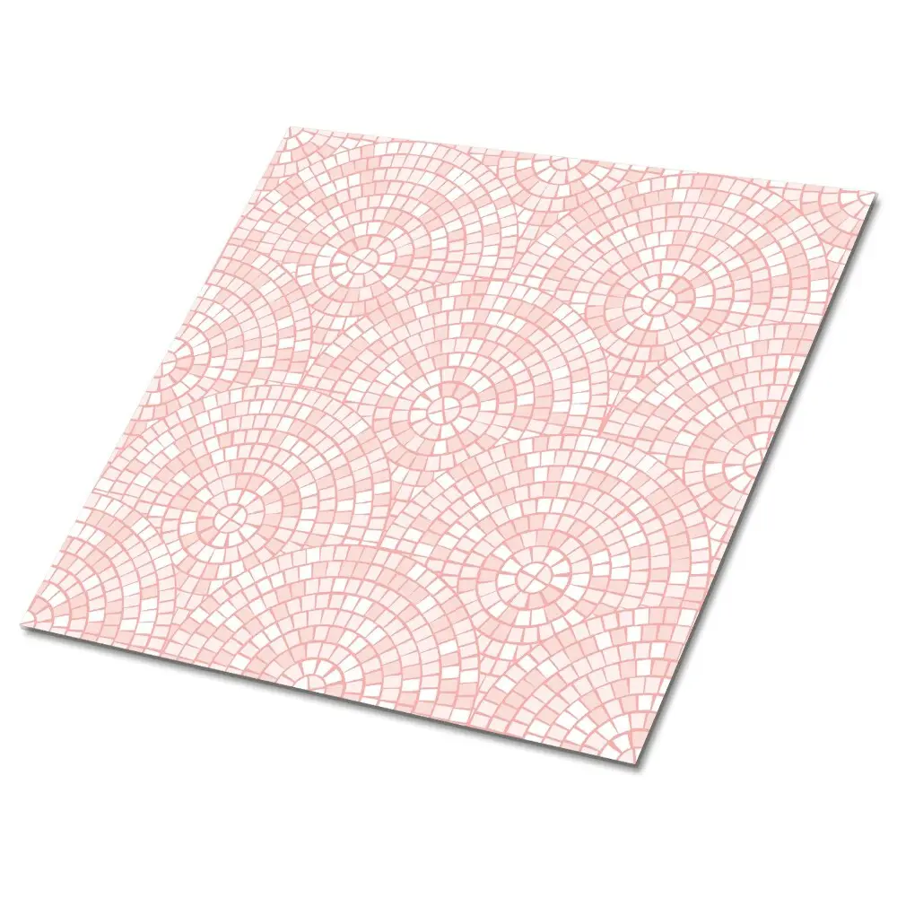 Ružová vinylová mozaiková podlaha