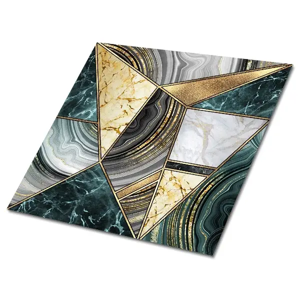 Vinylová dlažba s geometrickým mramorovým vzorom
