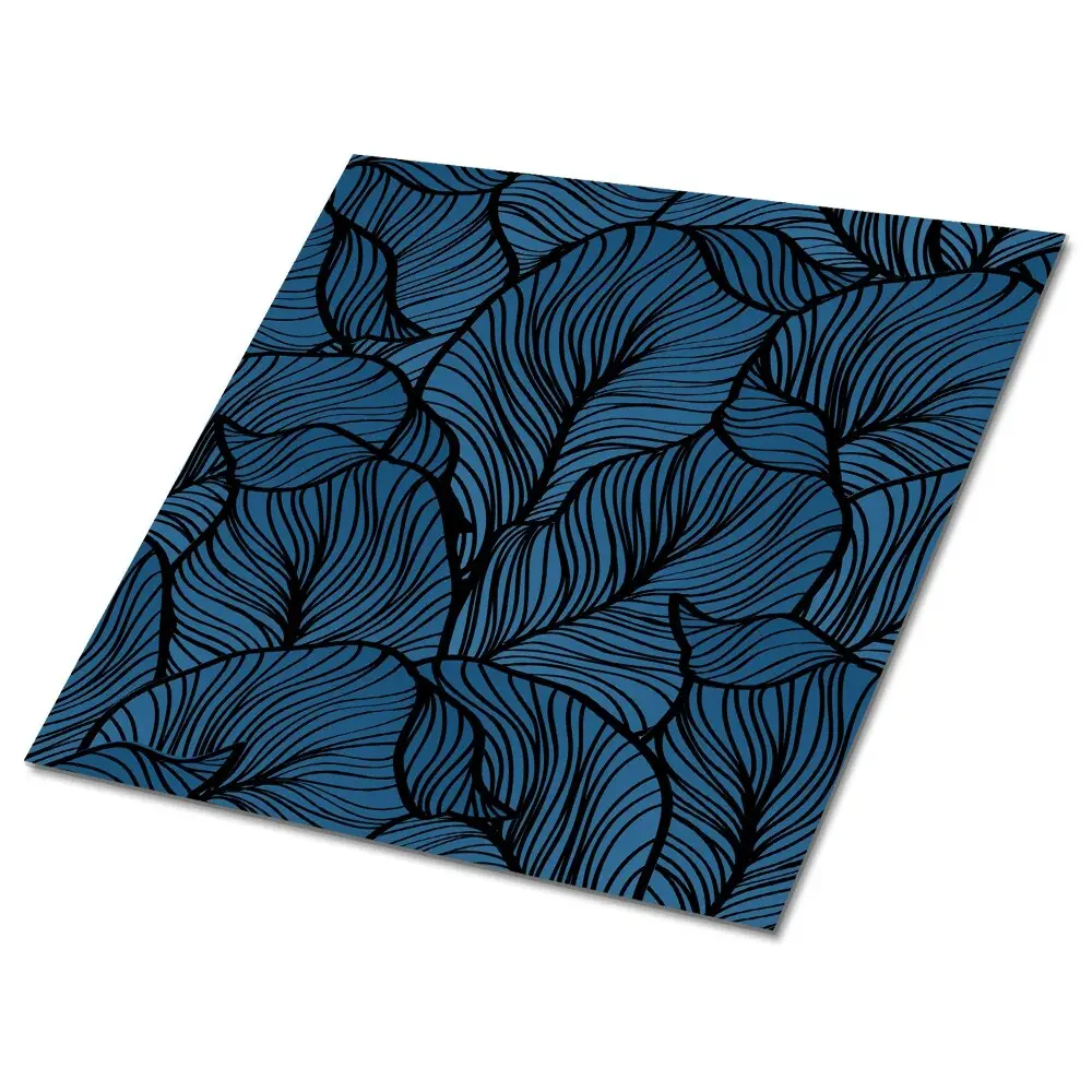 PVC obklad Modré vintage listy