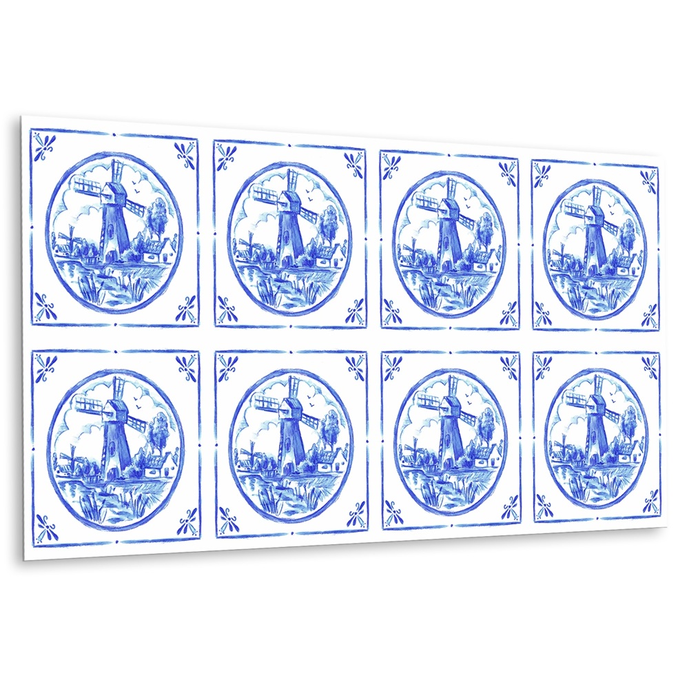 Nástenný panel pvc Motív veterného mlyna azulejos