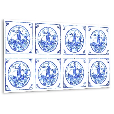 Nástenný panel pvc Motív veterného mlyna azulejos