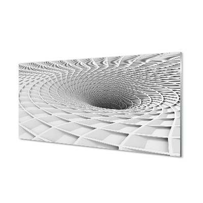 Obraz na skle Geometrický biely lievik 3d