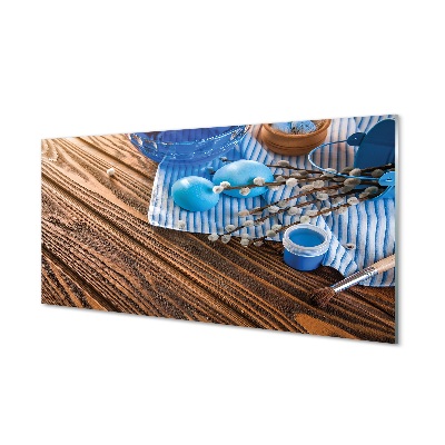 Sklenený obraz Vajíčka modrá základná farba