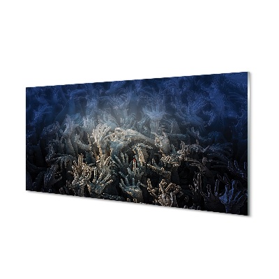 Sklenený obraz Ruky modrá tma