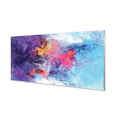 Skleneny obraz Farebná maľba lazy škvrny