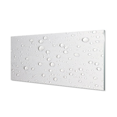 Skleneny obraz Kvapky vody na bielom pozadí