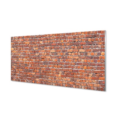 Sklenený obraz Červená tehlová stena
