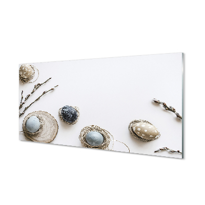 Sklenený obraz Béžový základ Veľkonočné vajíčka