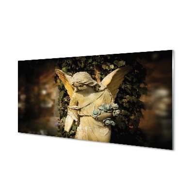 Sklenený obraz Socha anjela z brečtanu