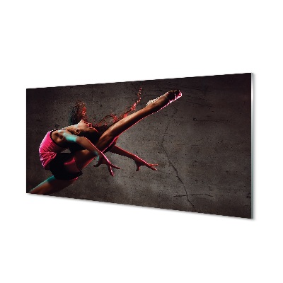 Obraz na skle Žena tancujúca špagát