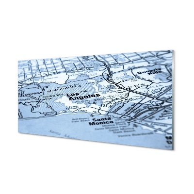 Skleneny obraz Mapa mesta Los Angeles