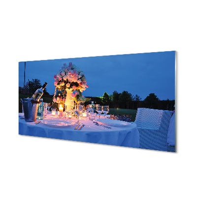 Skleneny obraz Svadobný večerný stôl