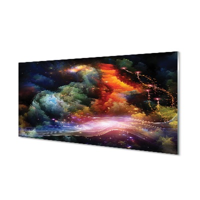 Obraz na skle Abstraktné vzory galaxií