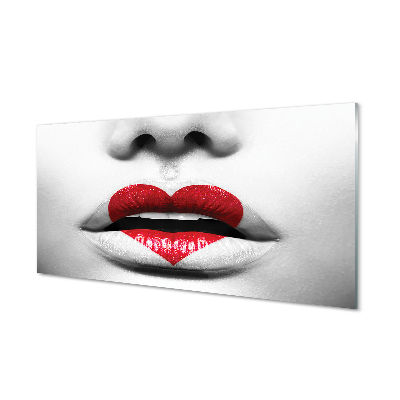 Skleneny obraz Rty srdce žena tvár
