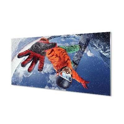 Obraz na skle Muž na palube akrobacia