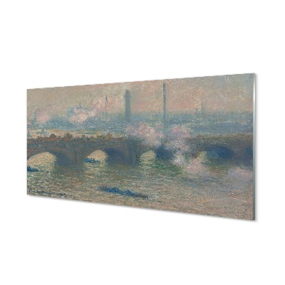 Skleneny obraz Claude Monet - Most pri Waterloo v zamračený deň