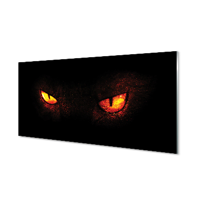Skleneny obraz Svietiace oči čierne pozadie